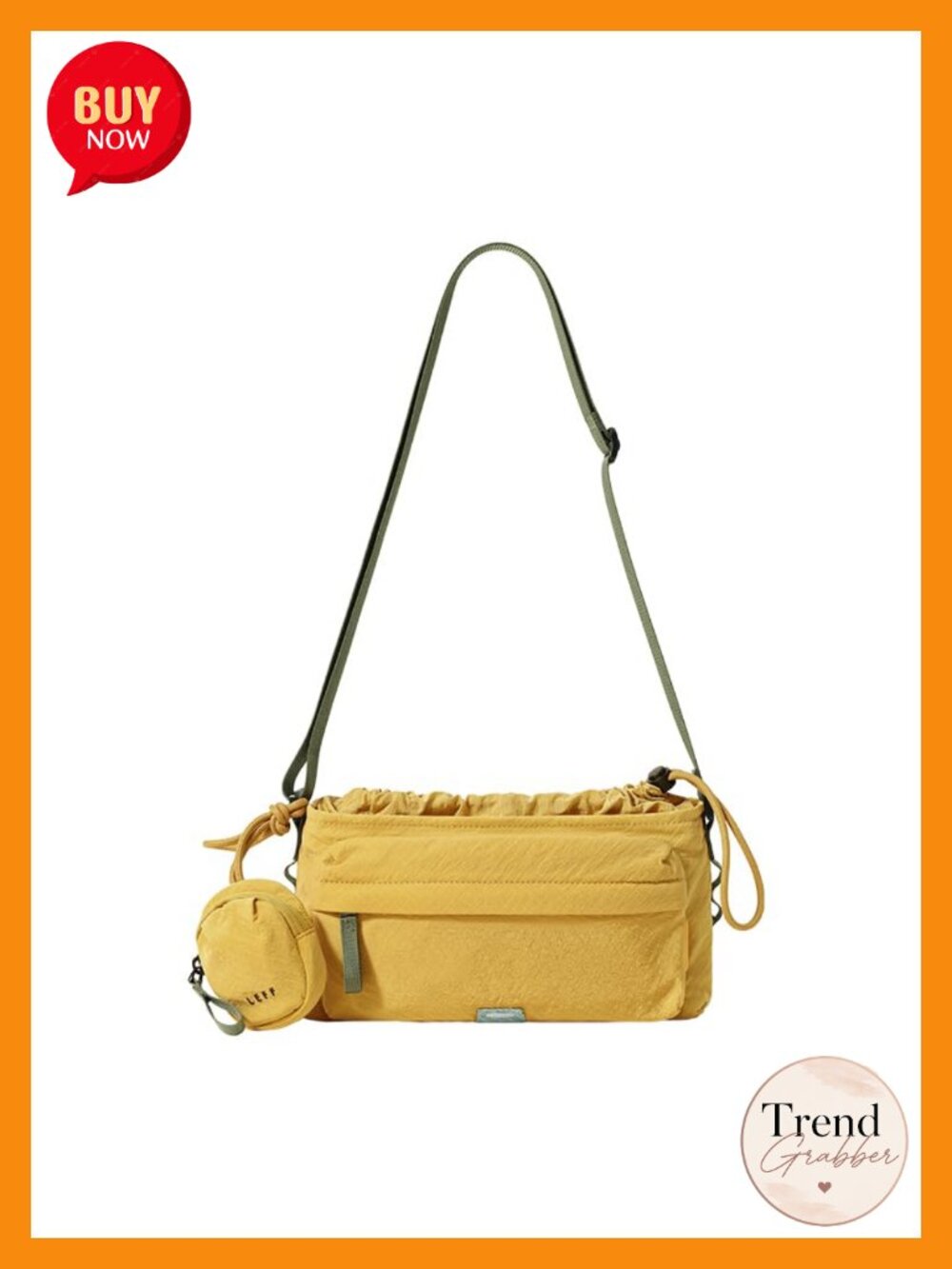 LEFF Lightweight Nylon Crossbody Hobo Bag Water-resistant Shoulder Sling